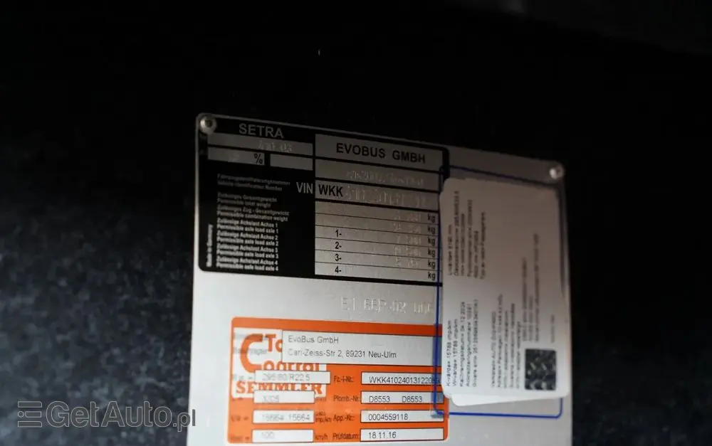 SETRA 516HD / EURO6 / 13 METRÓW / SPROWADZONY / 