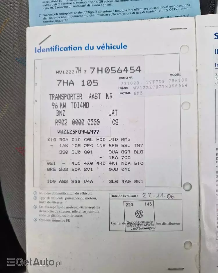 VOLKSWAGEN Transporter 4x4 4Motion 