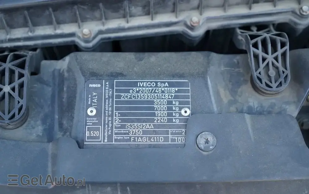 IVECO DAILY 35-120 / ZWYŻKA / PODNOŚNIK KOSZOWY  20 METRÓW / 4 PODPORY / MANUAL / 2017 