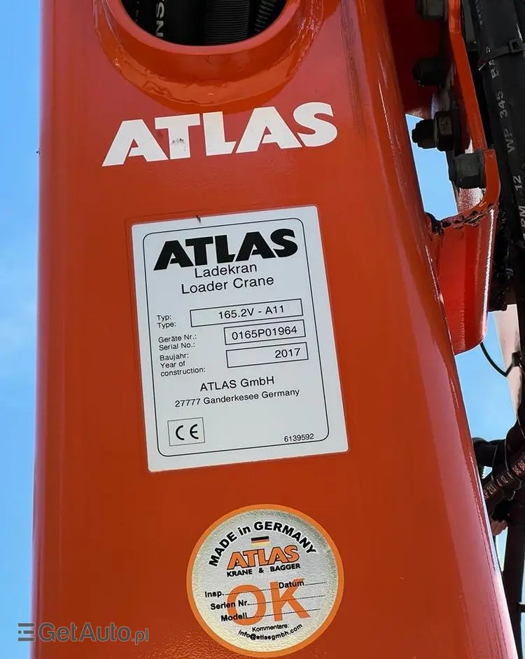 MAN 26.460 TGX skrzyniowy z HDS ATLAS 165.2, 518 t.km. 