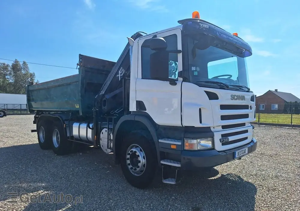 SCANIA P340 6X4 BORDMATIC / HDS HIAB 122/ Import Francja 