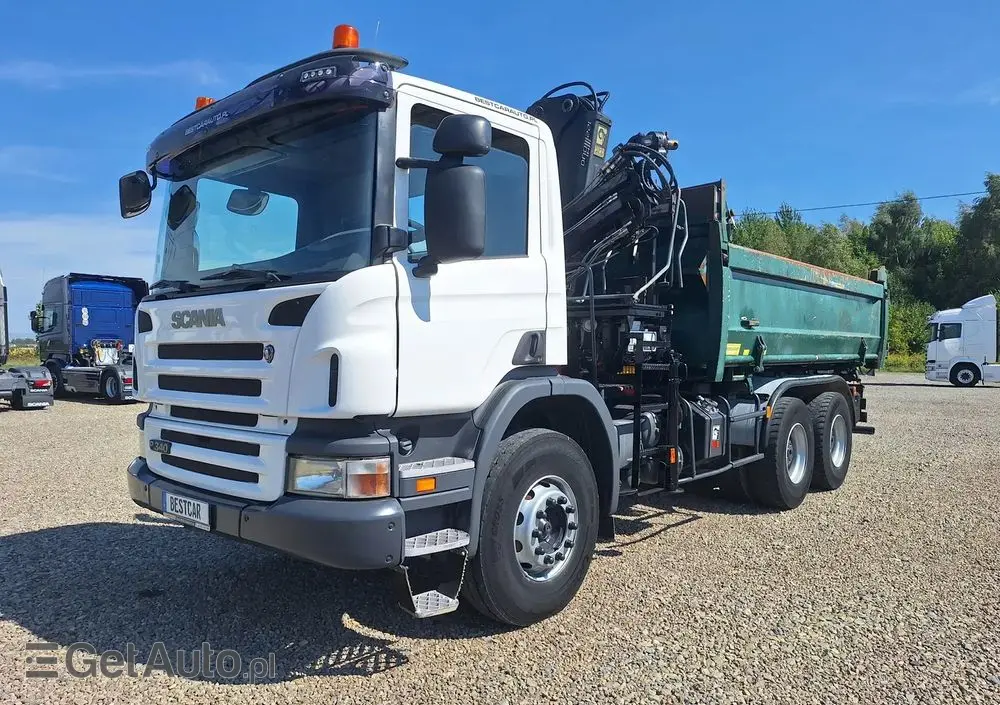 SCANIA P340 6X4 BORDMATIC / HDS HIAB 122/ Import Francja 