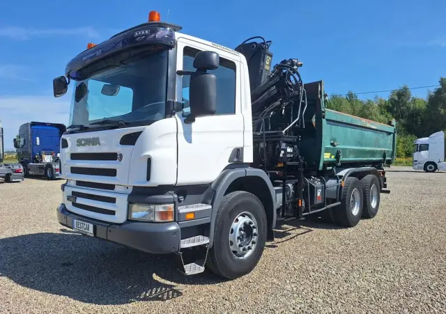 SCANIA P340 6X4 BORDMATIC / HDS HIAB 122/ Import Francja 