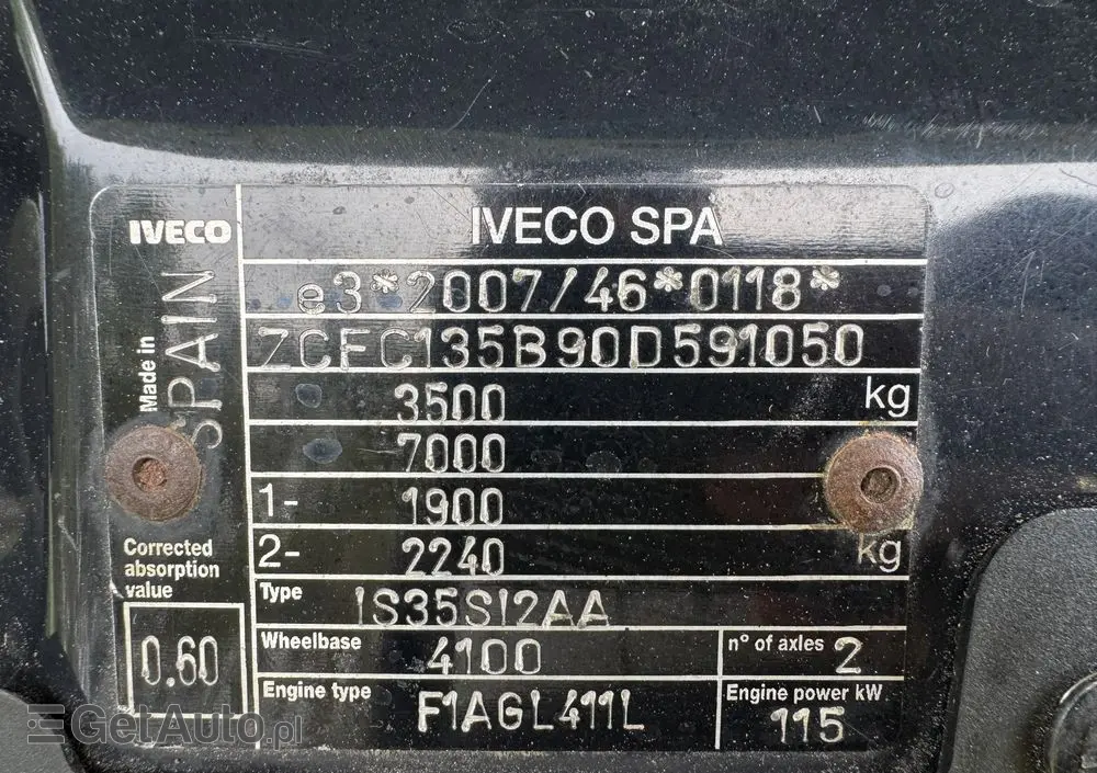 IVECO Daily 35S160 Automat Hi-Matic Navi 