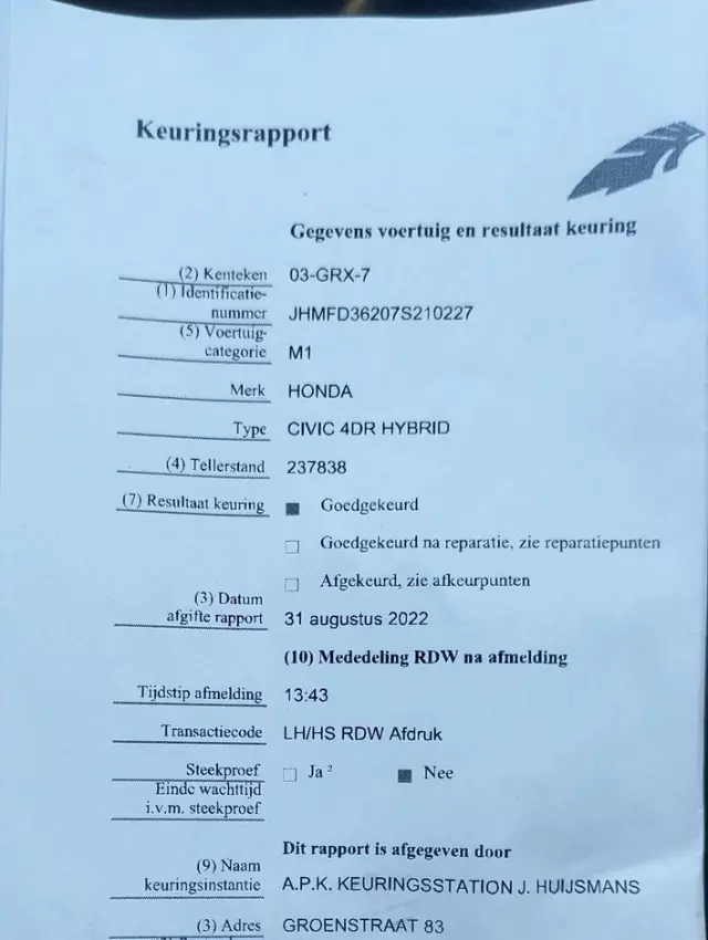 HONDA Civic Hybrid 1.3i-DSI VTEC IMA CVT Elegance