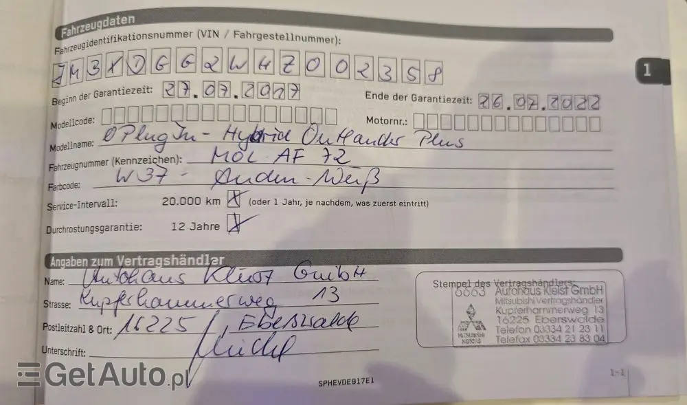 MITSUBISHI Outlander 2.0 4WD