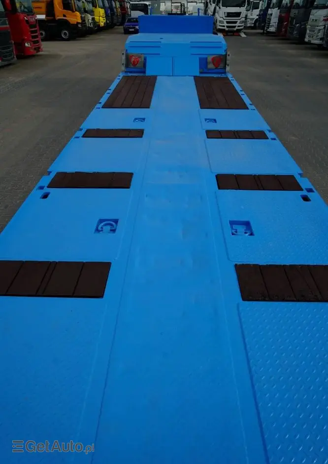 INNY KOMODO / KMD4 / NACZEPA LAWETA / NISKOPODWOZIE / OSIE SKRĘTNE / OŚ PODNOSZONA / NAJAZDY HYDRAULICZNE / 