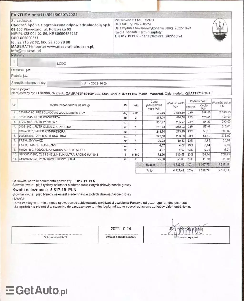MASERATI Quattroporte 