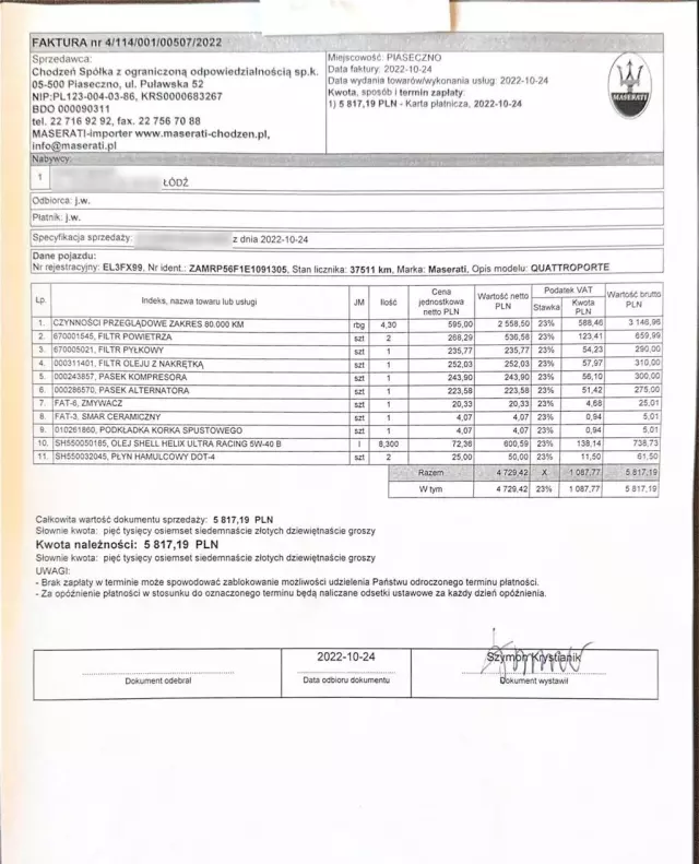 MASERATI Quattroporte 