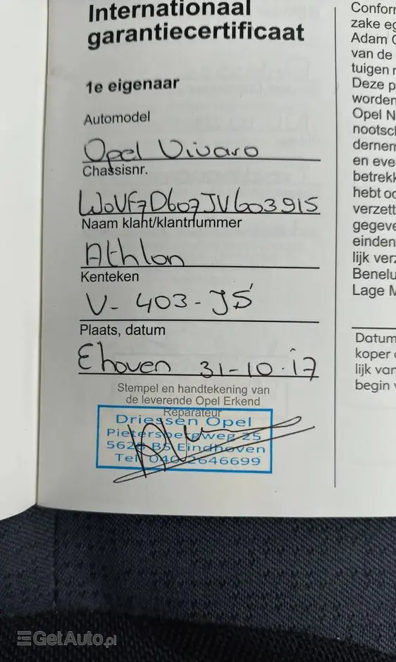 OPEL VIVARO 