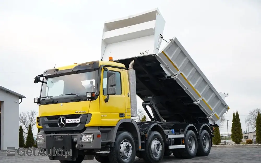 MERCEDES-BENZ ACTROS 4141 / 8x4 / BDF WYMIENNA ZABUDOWA / WYWROTKA  DWUSTRONNA / HYDROBURTA / HYDROKLAPA / EPS + SPRZĘGŁO / CZOŁOWNICA 