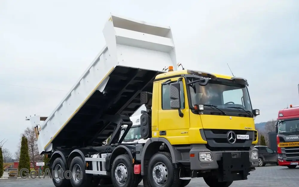 MERCEDES-BENZ ACTROS 4141 / 8x4 / BDF WYMIENNA ZABUDOWA / WYWROTKA  DWUSTRONNA / HYDROBURTA / HYDROKLAPA / EPS + SPRZĘGŁO / CZOŁOWNICA 