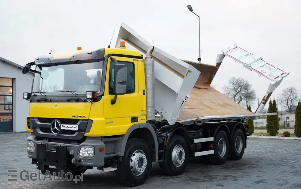 MERCEDES-BENZ ACTROS 4141 / 8x4 / BDF WYMIENNA ZABUDOWA / WYWROTKA  DWUSTRONNA / HYDROBURTA / HYDROKLAPA / EPS + SPRZĘGŁO / CZOŁOWNICA 