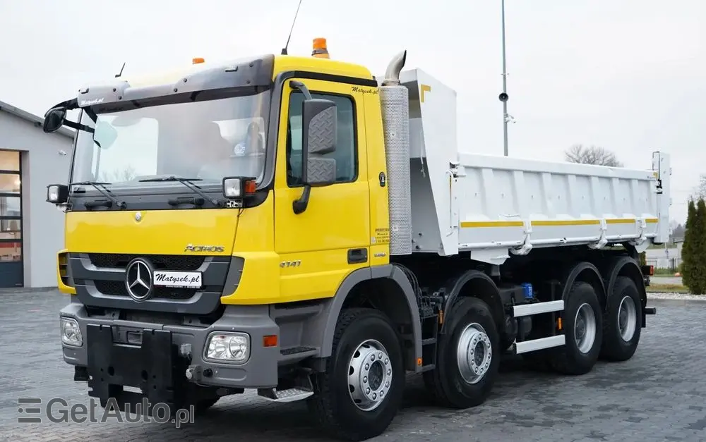 MERCEDES-BENZ ACTROS 4141 / 8x4 / BDF WYMIENNA ZABUDOWA / WYWROTKA  DWUSTRONNA / HYDROBURTA / HYDROKLAPA / EPS + SPRZĘGŁO / CZOŁOWNICA 