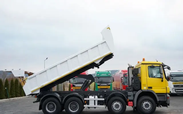 MERCEDES-BENZ ACTROS 4141 / 8x4 / BDF WYMIENNA ZABUDOWA / WYWROTKA  DWUSTRONNA / HYDROBURTA / HYDROKLAPA / EPS + SPRZĘGŁO / CZOŁOWNICA 