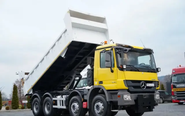 MERCEDES-BENZ ACTROS 4141 / 8x4 / BDF WYMIENNA ZABUDOWA / WYWROTKA  DWUSTRONNA / HYDROBURTA / HYDROKLAPA / EPS + SPRZĘGŁO / CZOŁOWNICA 