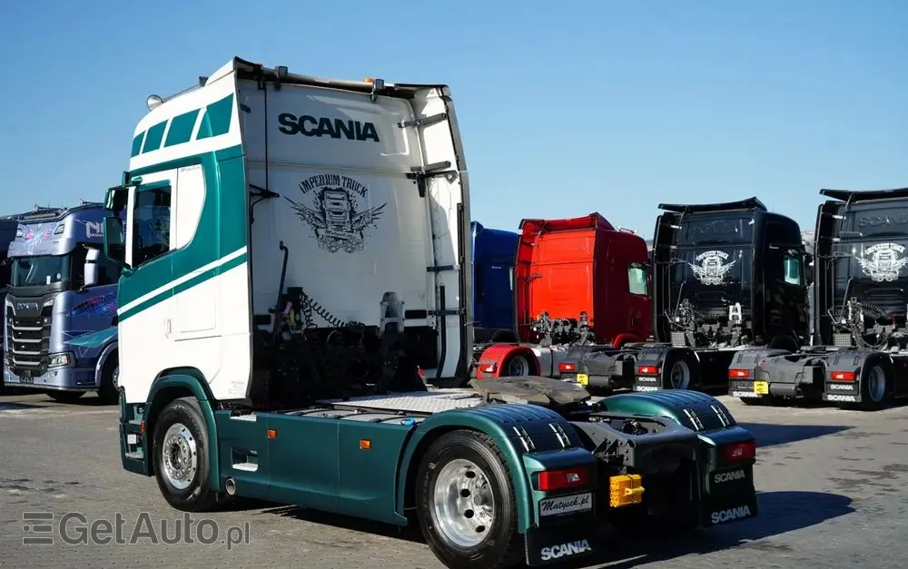 SCANIA S 500 / RETARDER / KLIMA POSTOJOWA / CAŁA NA PODUSZKACH /  ALUFELGI / SKÓRY / 