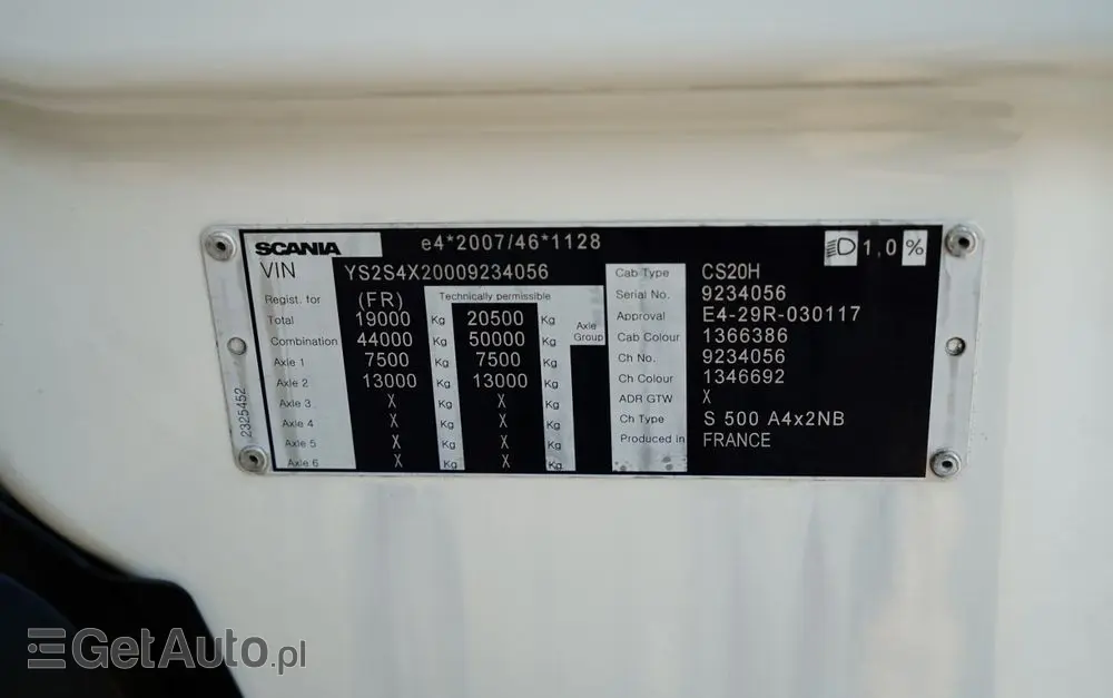 SCANIA S 500 / RETARDER / KLIMA POSTOJOWA / CAŁA NA PODUSZKACH /  ALUFELGI / SKÓRY / 