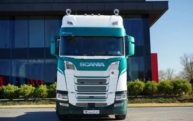 SCANIA S 500 / RETARDER / KLIMA POSTOJOWA / CAŁA NA PODUSZKACH /  ALUFELGI / SKÓRY / 