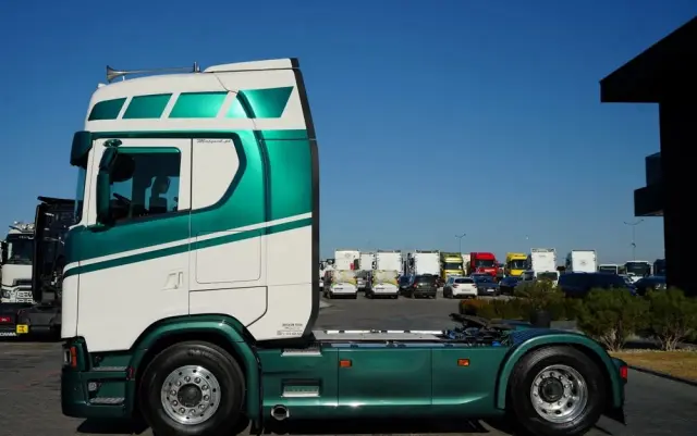 SCANIA S 500 / RETARDER / KLIMA POSTOJOWA / CAŁA NA PODUSZKACH /  ALUFELGI / SKÓRY / 