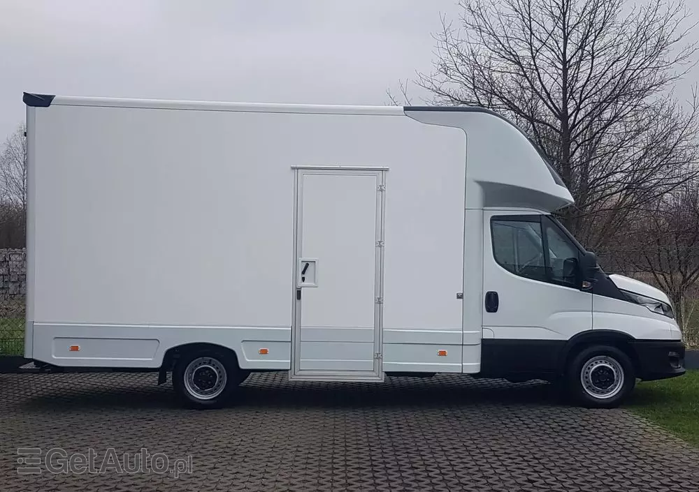 IVECO DAILY KONTENER NISKOPODŁOGOWY 4,43x2,23x2,42 SKLEP BAR FOODTRUCK KAMPER KLIMA 