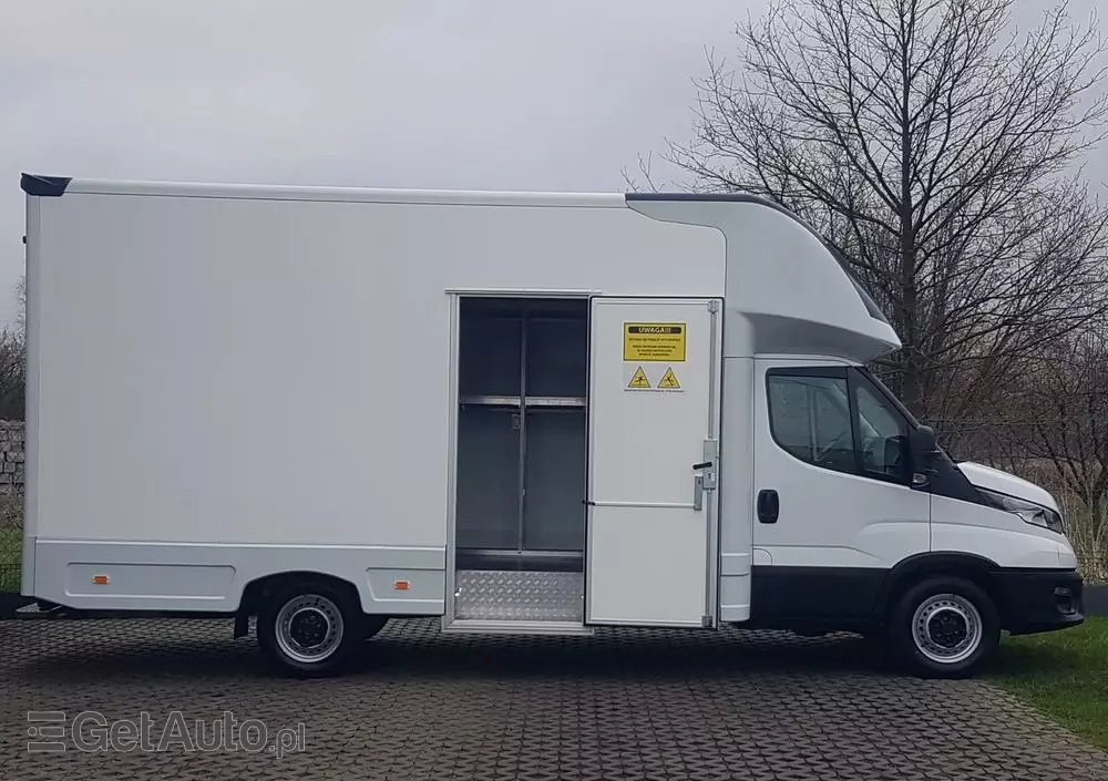 IVECO DAILY KONTENER NISKOPODŁOGOWY 4,43x2,23x2,42 SKLEP BAR FOODTRUCK KAMPER KLIMA 