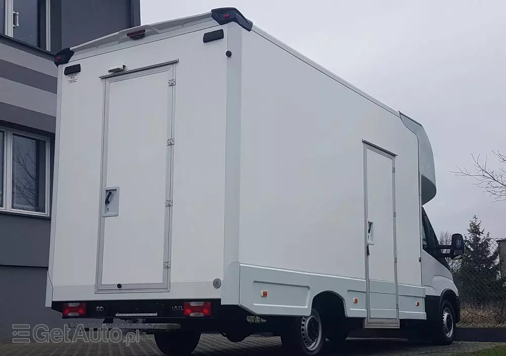 IVECO DAILY KONTENER NISKOPODŁOGOWY 4,43x2,23x2,42 SKLEP BAR FOODTRUCK KAMPER KLIMA 
