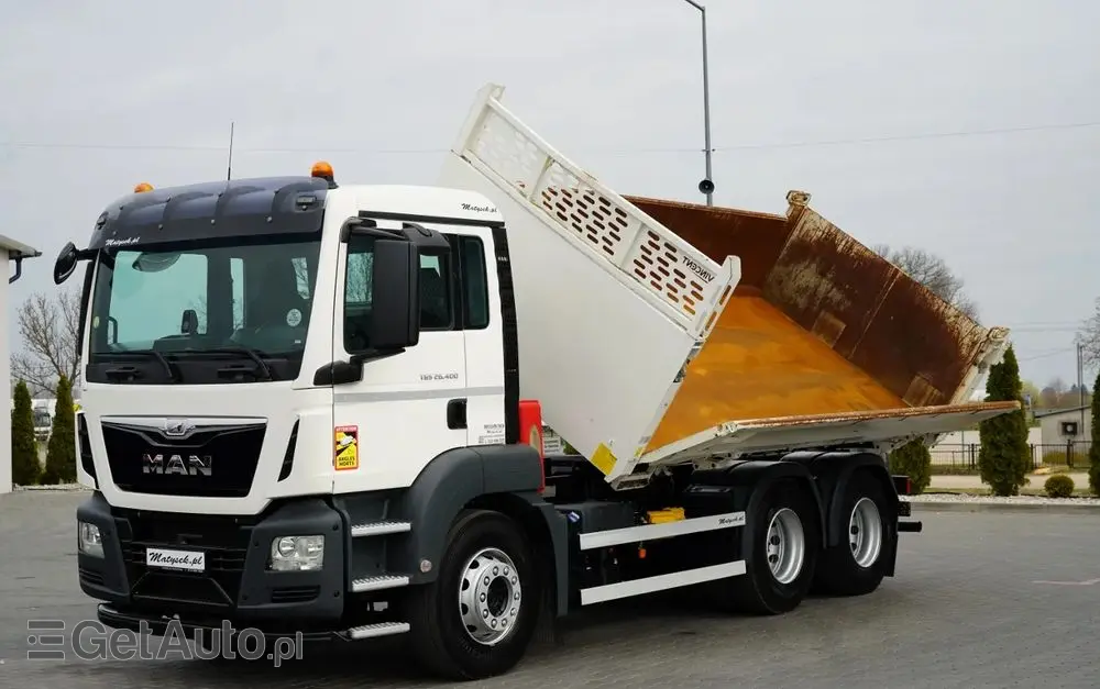 MAN TGS 26.400 / 6X4 / 2 STRONNA WYWROTKA / HYDROBURTA / AUTOMAT / EURO 6 
