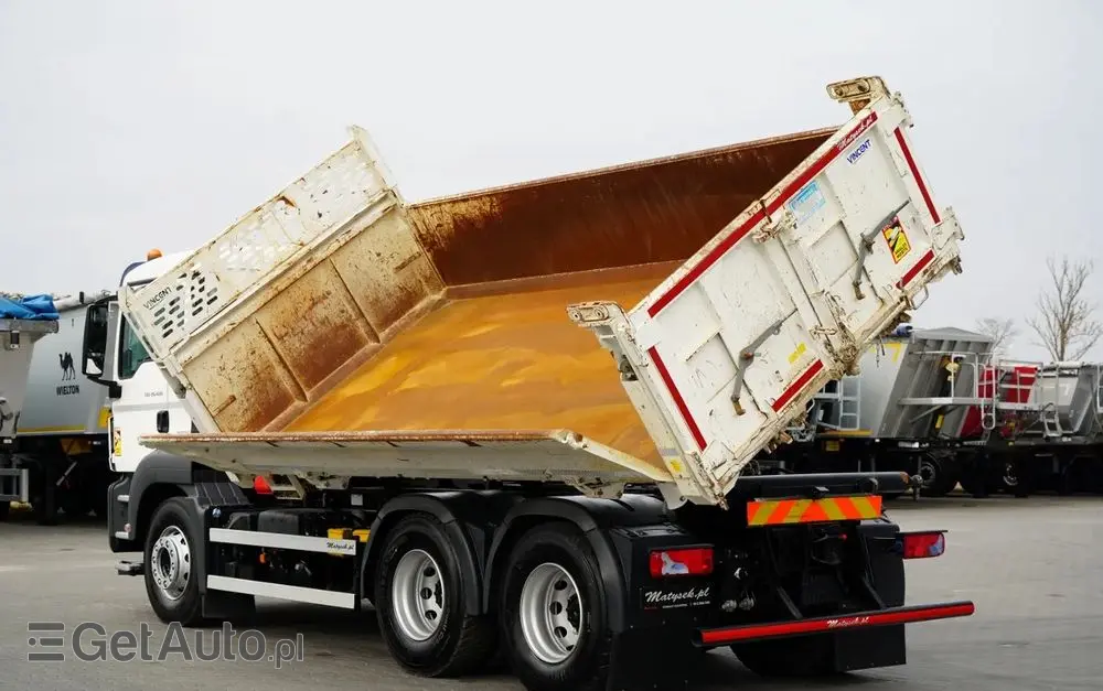 MAN TGS 26.400 / 6X4 / 2 STRONNA WYWROTKA / HYDROBURTA / AUTOMAT / EURO 6 