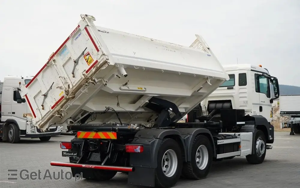 MAN TGS 26.400 / 6X4 / 2 STRONNA WYWROTKA / HYDROBURTA / AUTOMAT / EURO 6 