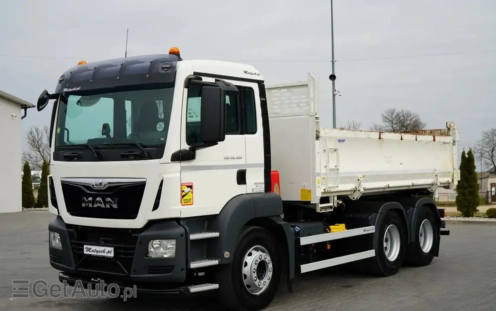 MAN TGS 26.400 / 6X4 / 2 STRONNA WYWROTKA / HYDROBURTA / AUTOMAT / EURO 6 