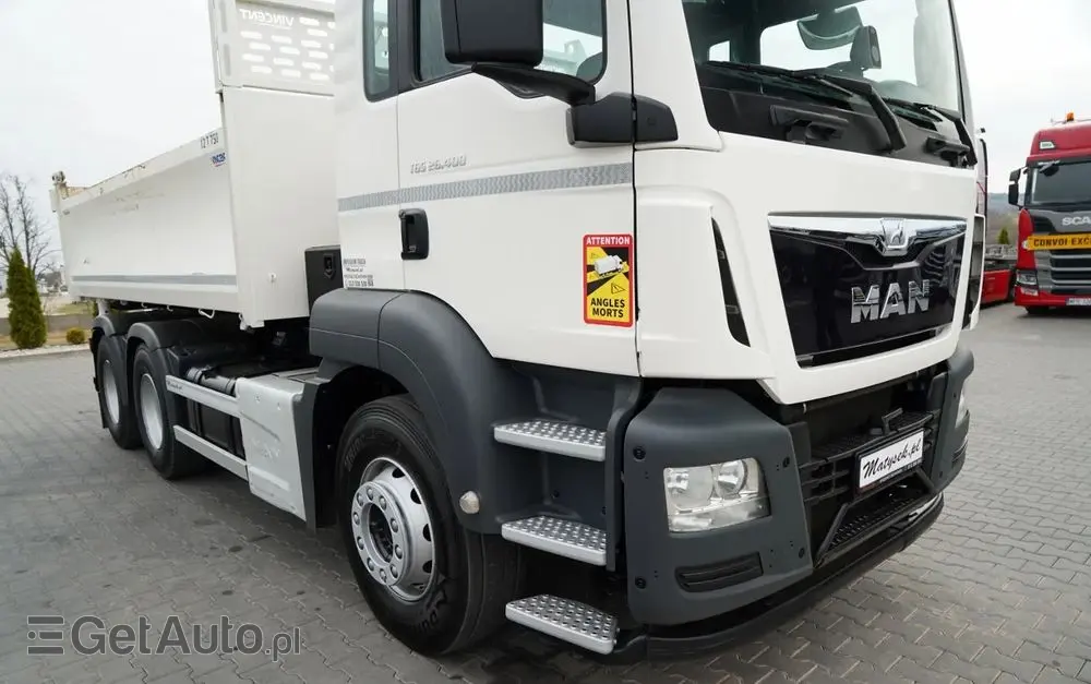 MAN TGS 26.400 / 6X4 / 2 STRONNA WYWROTKA / HYDROBURTA / AUTOMAT / EURO 6 