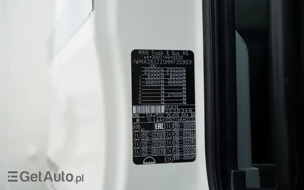 MAN TGS 26.400 / 6X4 / 2 STRONNA WYWROTKA / HYDROBURTA / AUTOMAT / EURO 6 