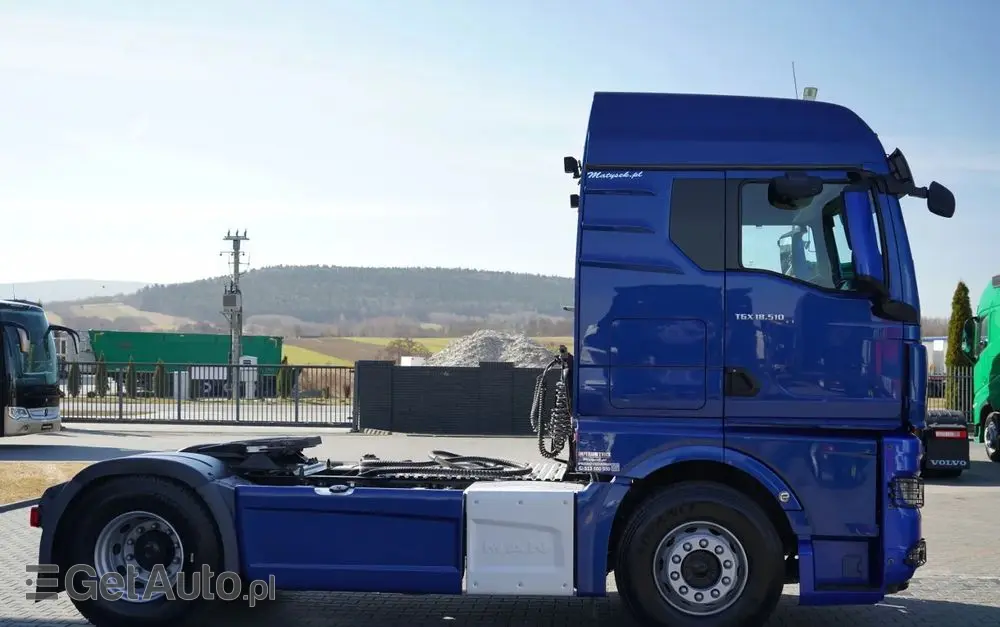 MAN TGX 18.510 / GM / HYDRAULIKA / RETARDER / CAŁY NAPODUSZKACH / NAVI / OPONY 100 % 