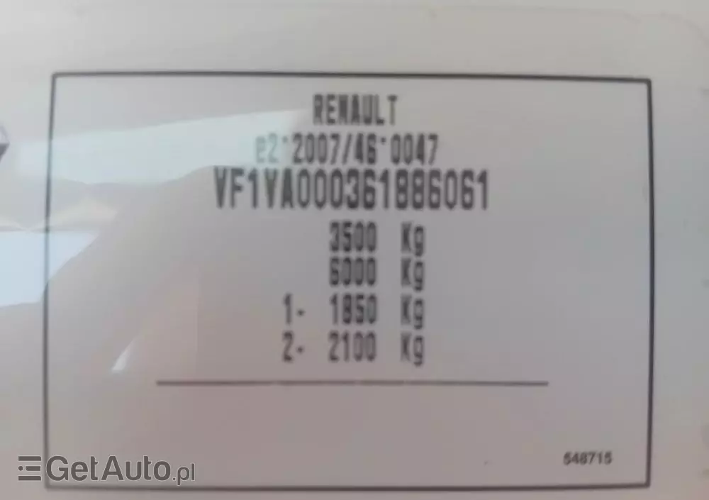 RENAULT MASTER do zabudowy 