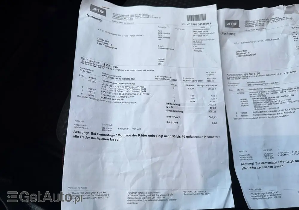 FORD Focus 1.0 EcoBoost ST-Line Red ASS