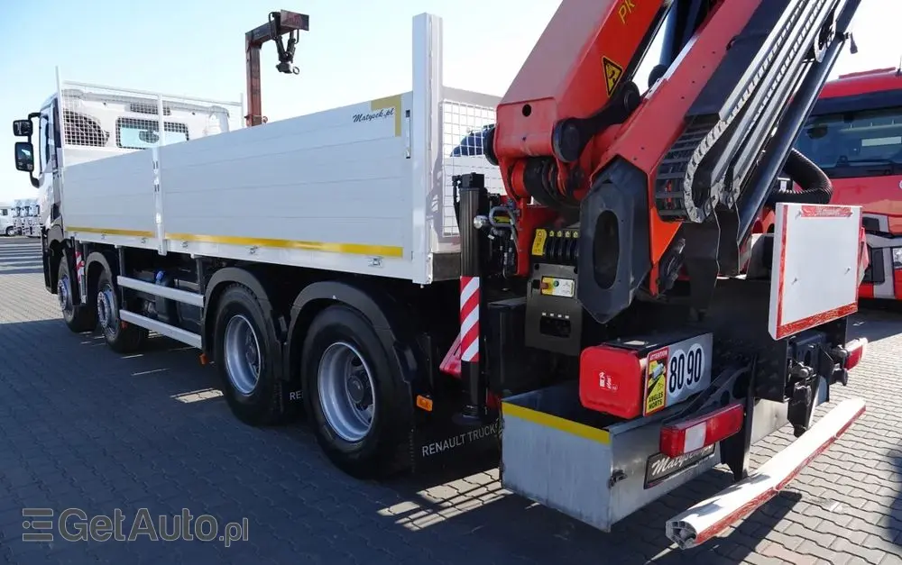 RENAULT C 430 / 8x4 / SKRZYNIOWY 7 M + HDS PALFINGER 33002 -wysów: 14,5 M / UDŹWIG 9800 KG / STEROWANIE RADIOWE / ROTATOR / EURO 6 