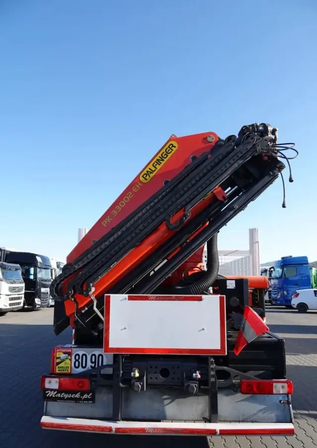 RENAULT C 430 / 8x4 / SKRZYNIOWY 7 M + HDS PALFINGER 33002 -wysów: 14,5 M / UDŹWIG 9800 KG / STEROWANIE RADIOWE / ROTATOR / EURO 6 