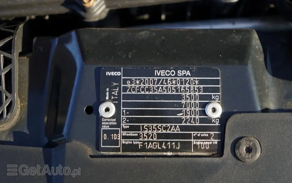 IVECO DAILY 35-140 / BRYGADÓWKA / 7 MIEJSC / BLASZAK / FURGON / SPROWADZONY 