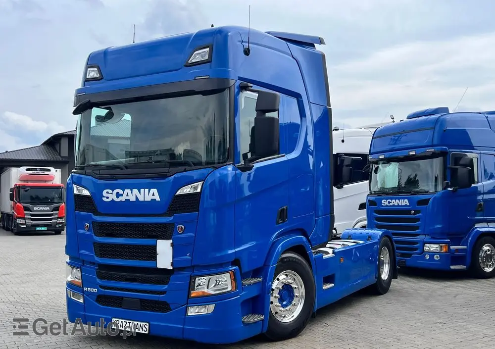 SCANIA R500 2020 cała na poduszce z hydrauliką z Niemiec kontrakt serwisowy ASO 
