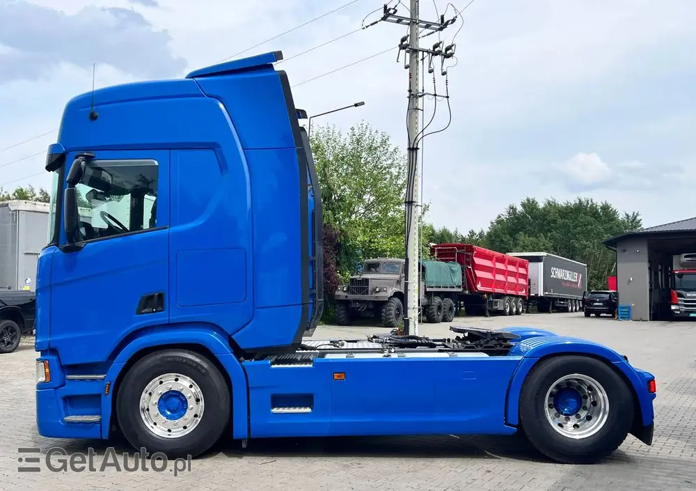 SCANIA R500 2020 cała na poduszce z hydrauliką z Niemiec kontrakt serwisowy ASO 