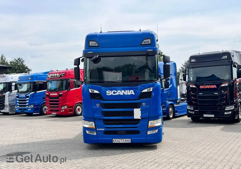 SCANIA R500 2020 cała na poduszce z hydrauliką z Niemiec kontrakt serwisowy ASO 