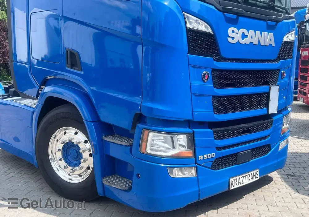 SCANIA R500 2020 cała na poduszce z hydrauliką z Niemiec kontrakt serwisowy ASO 