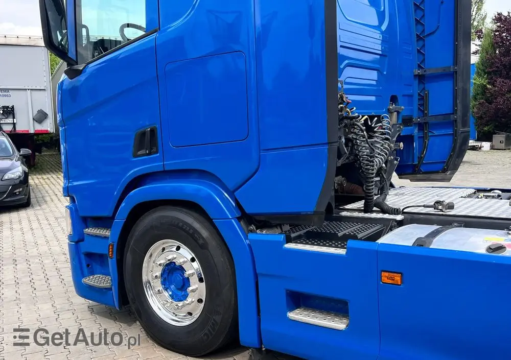 SCANIA R500 2020 cała na poduszce z hydrauliką z Niemiec kontrakt serwisowy ASO 