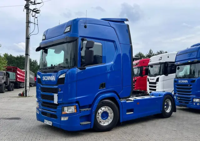 SCANIA R500 2020 cała na poduszce z hydrauliką z Niemiec kontrakt serwisowy ASO 