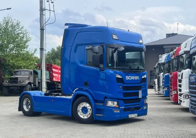 SCANIA R500 2020 cała na poduszce z hydrauliką z Niemiec kontrakt serwisowy ASO 