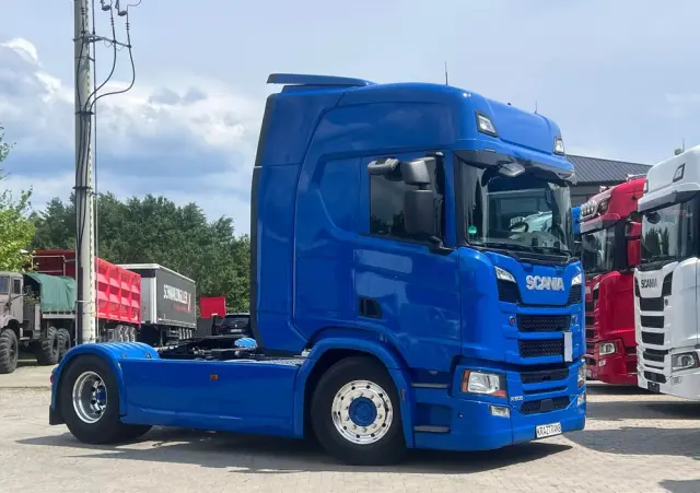 SCANIA R500 2020 cała na poduszce z hydrauliką z Niemiec kontrakt serwisowy ASO 