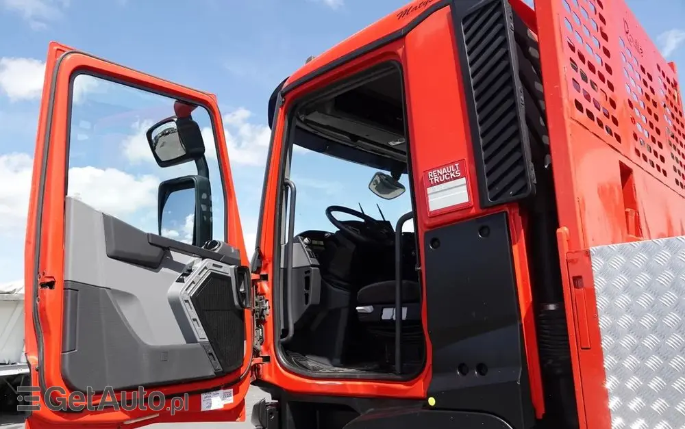 RENAULT C 430 / 8x4 / SKRZYNIOWY 7 M + HDS PALFINGER PK 24001-K C / WYSÓW 12,5M / STEROWANIE RADIOWE / WIDŁY / ROTATOR / SPROWADZONY 