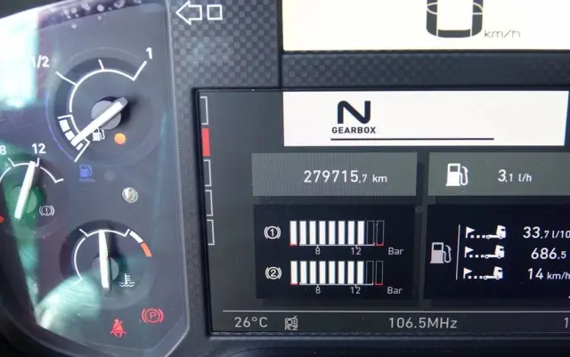 RENAULT C 430 / 8x4 / SKRZYNIOWY 7 M + HDS PALFINGER PK 24001-K C / WYSÓW 12,5M / STEROWANIE RADIOWE / WIDŁY / ROTATOR / SPROWADZONY 