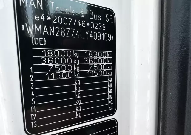 MAN TGM 18.320/E6/Automat/Sypialka/Klima/poduszka przód i tył/rama do zabudowy 